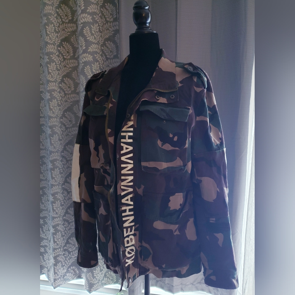 🔥 Men's Punk Royal Denim Camouflage Jacket - size S